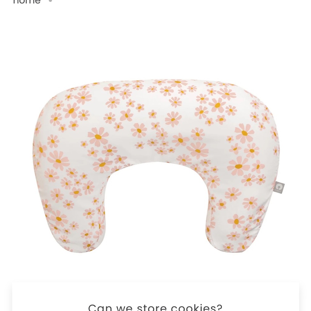 Boppy Pink and Yellow Floral Nursing Pillow